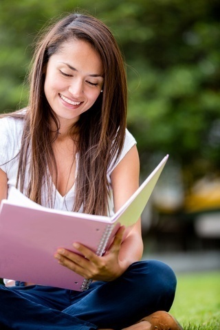 College Girl Reading Summer